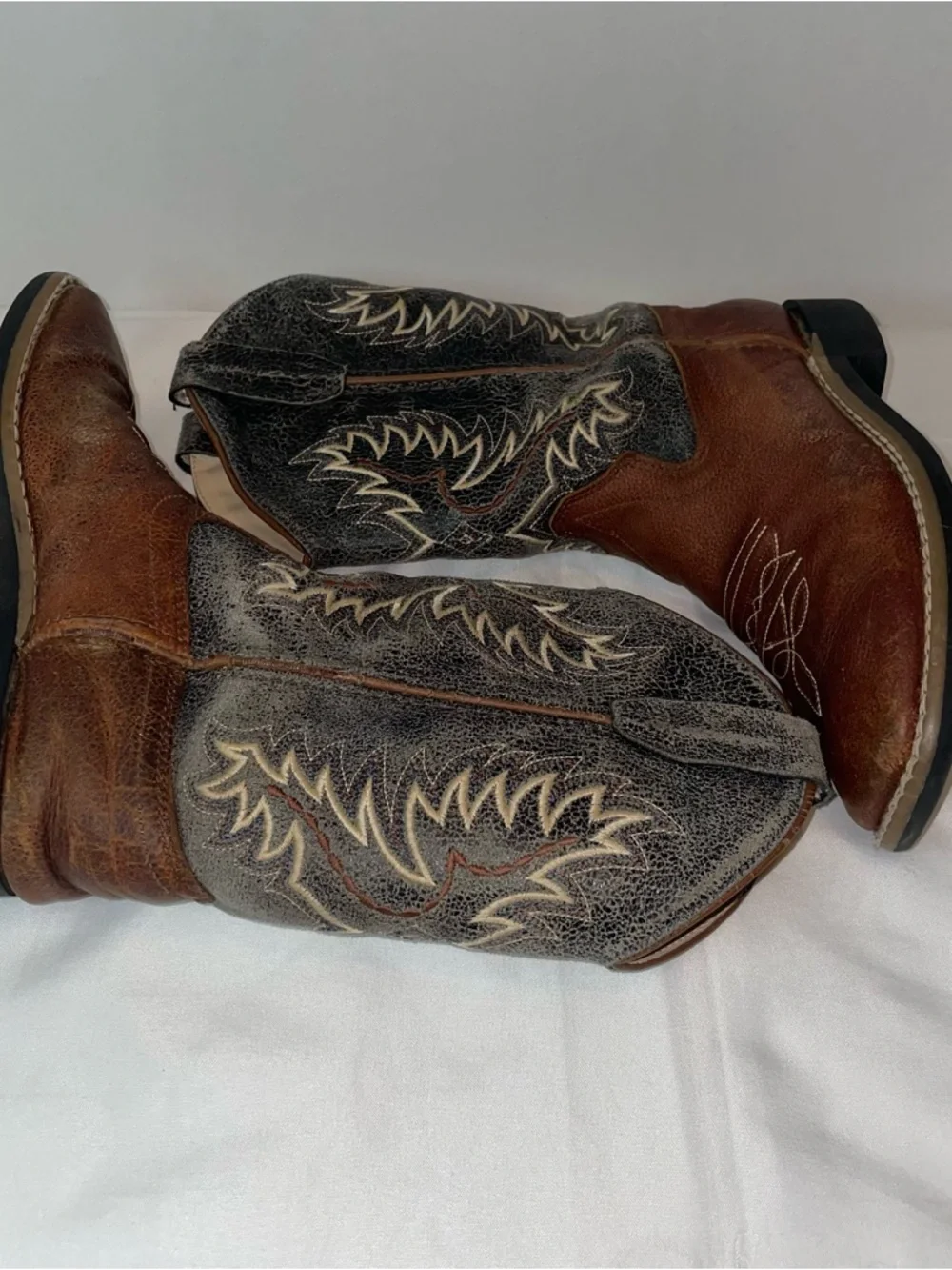 Cody James Western‎ Cowboy Leather Boots RYDER Boys 2D Brown Leather BBSC 1910